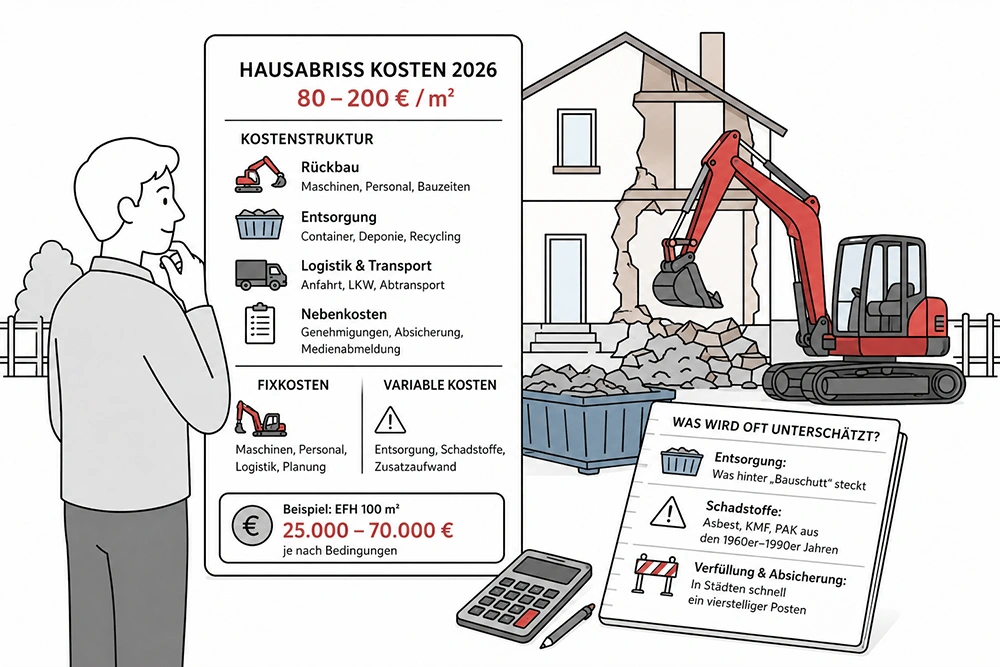 Kostenübersicht: Was kostet ein Hausabriss wirklich?